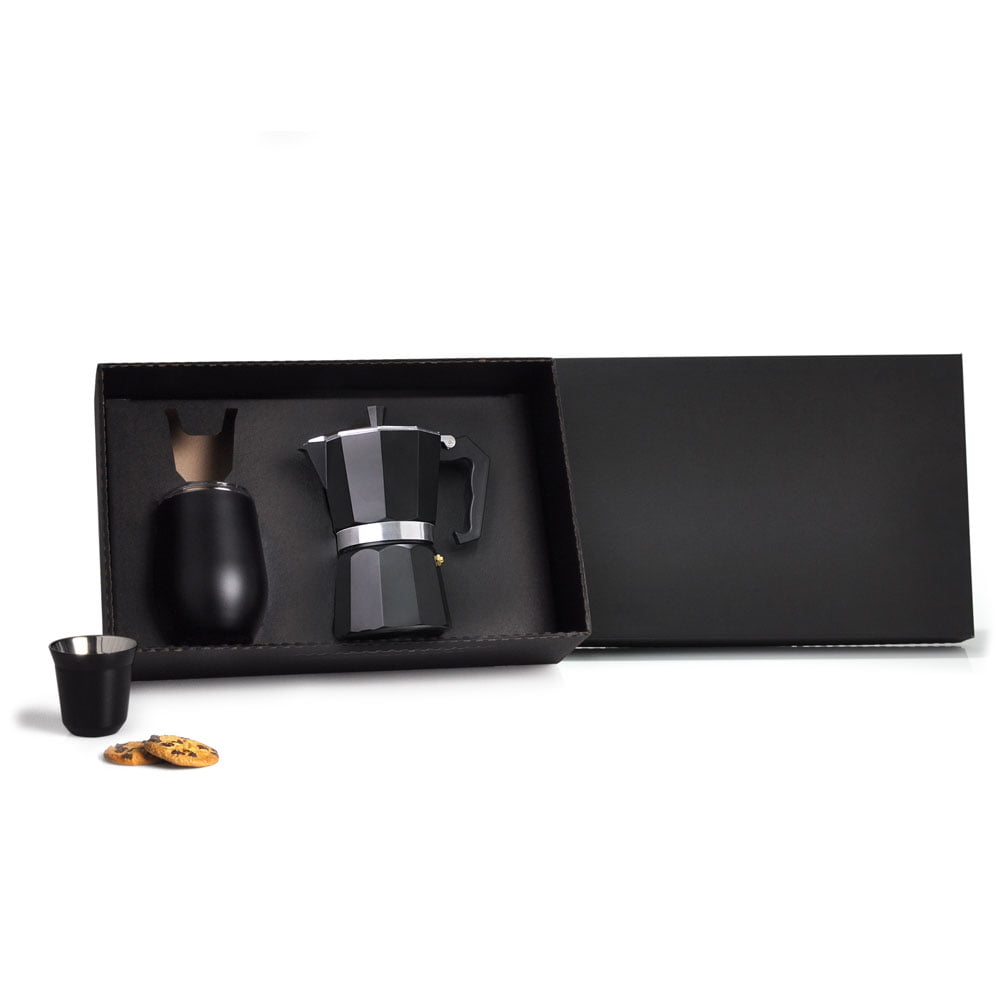Kit Café Personalizado 3 Peças Com Prensa Francesa SMKT-90317 Brindes Personalizados
