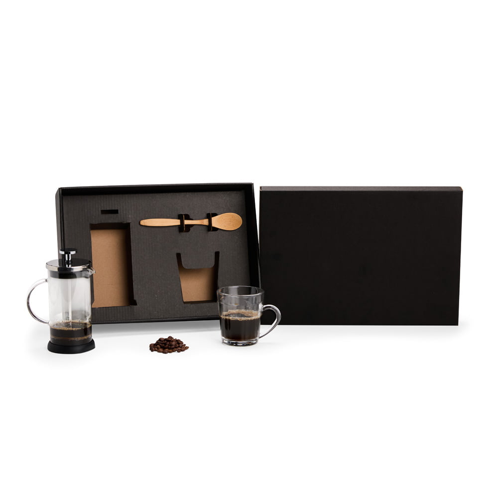Kit Café Personalizado 3 Peças Com Prensa Francesa SMKT-90439