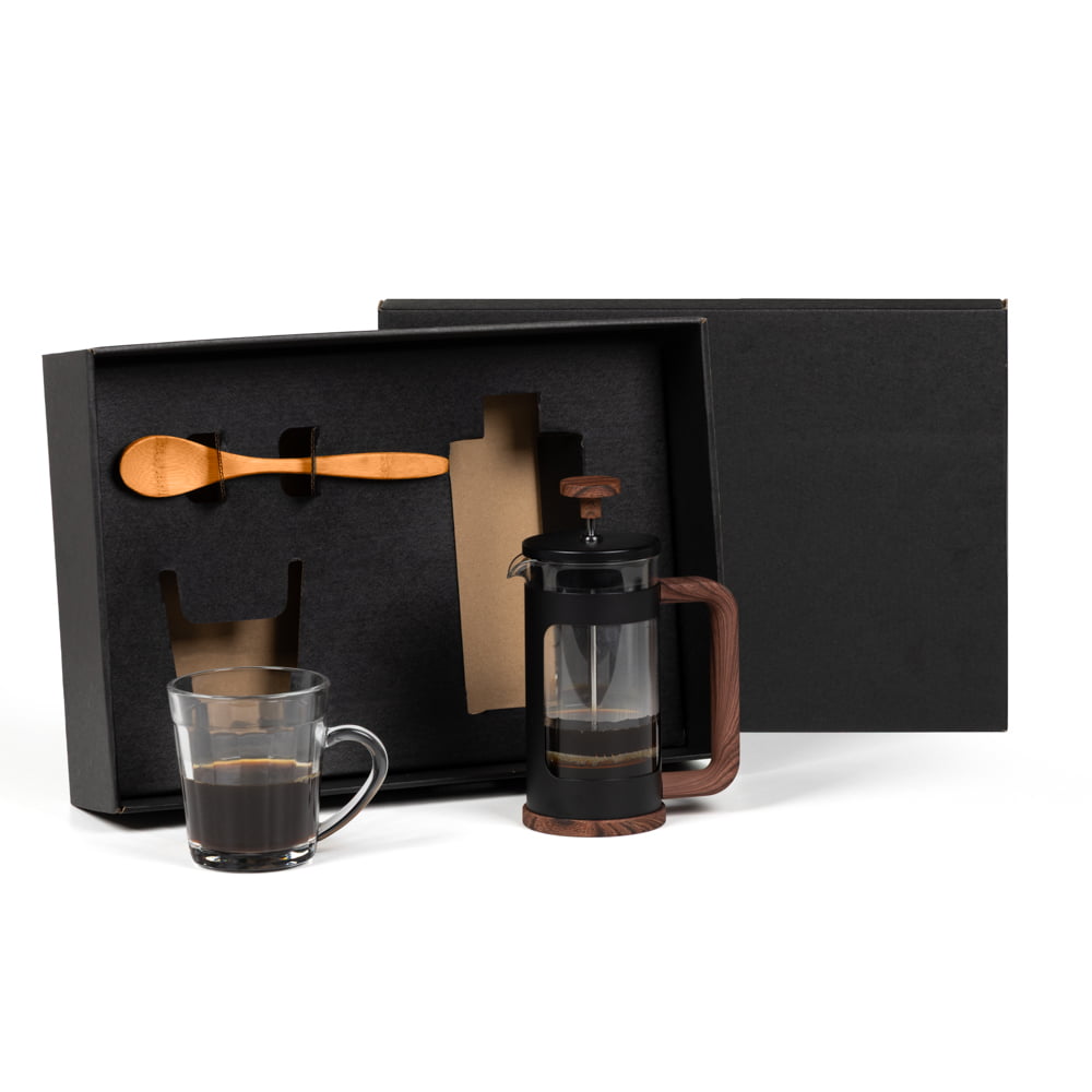 Kit Café Personalizado 3 Peças Com Prensa Francesa SMKT-90571