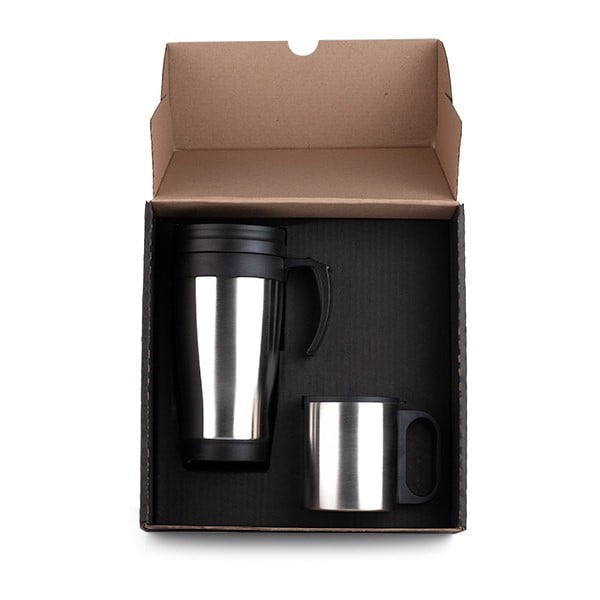 Kit Canecas Personalizado 2 Peças 400 ML / 180 ML SMIX-41211 Brinde Personalizado