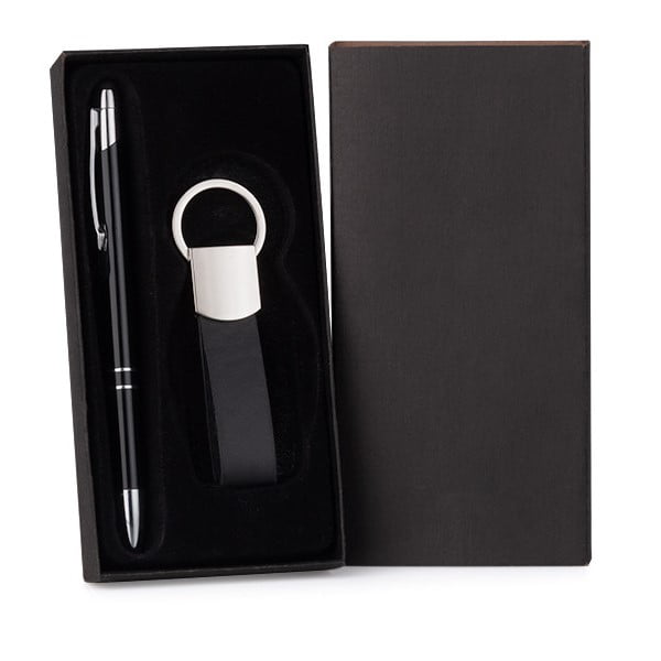Kit Caneta e Chaveiro Metal SMCC-72281 Brindes Personalizados