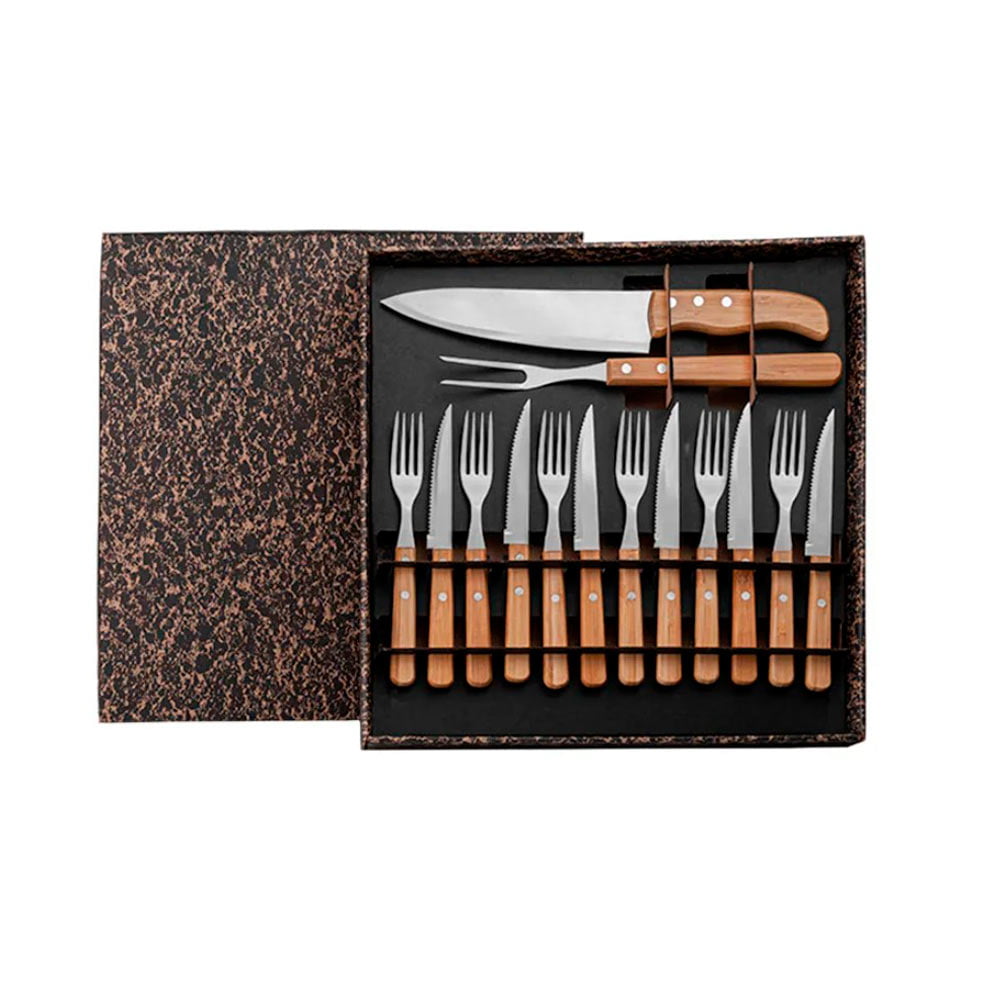 Kit Churrasco Personalizado 14 Peças  SMKT-9031E Brindes Personalizados