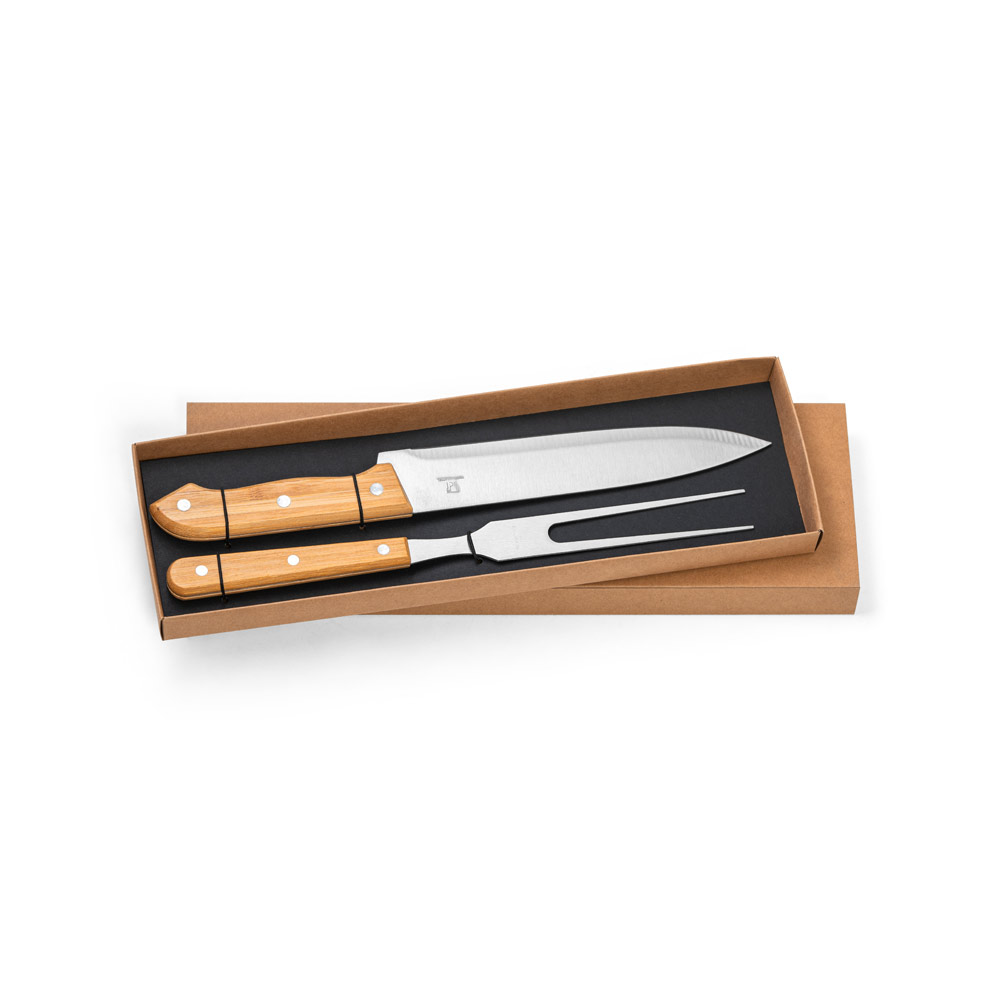 Kit Churrasco Personalizado 2 Peças SP94139 Caixa Kraft Brindes Personalizados