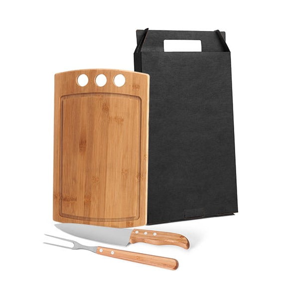 Kit Churrasco Personalizado 3 Peças Caixa Preta SMMB-21093 Brindes Personalizados
