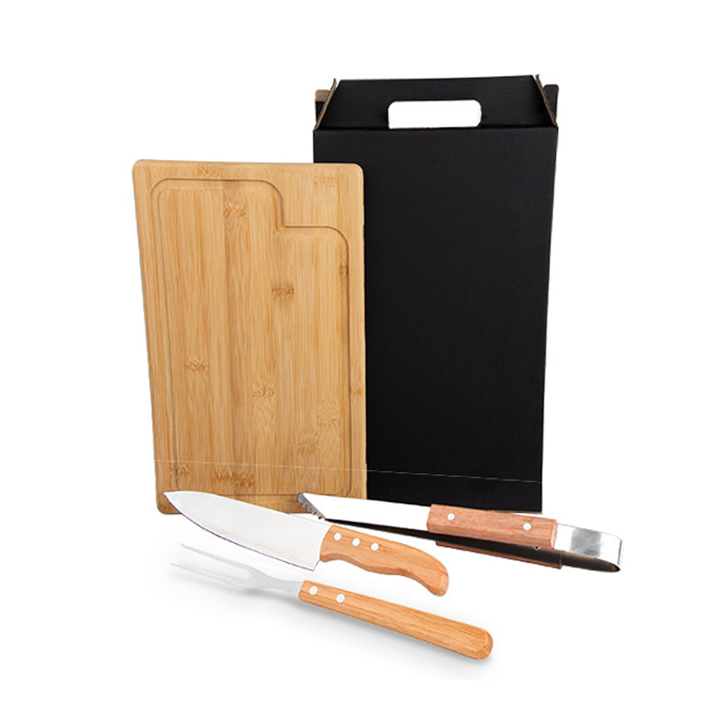 Kit Churrasco Personalizado 4 Peças Caixa Preta SMMX-04406 Brinde Personalizado