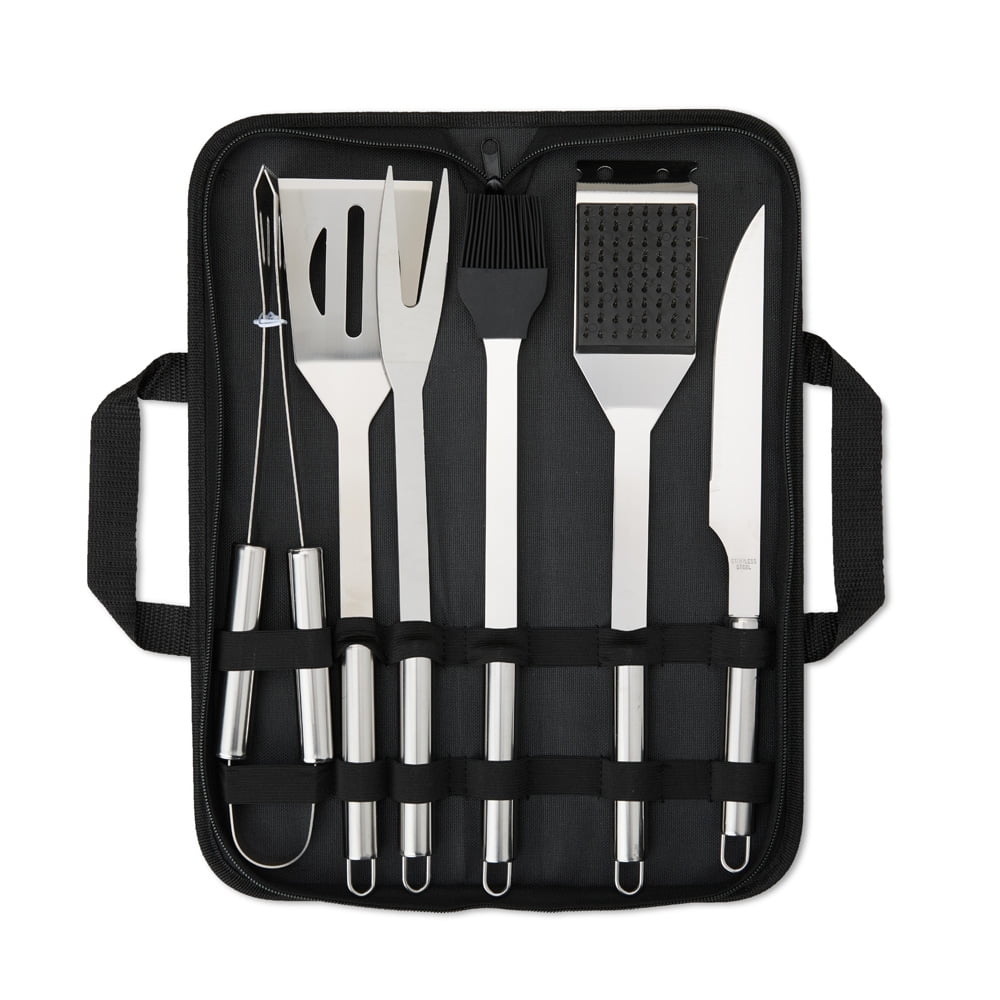 Kit Churrasco Personalizado Estojo de Nylon 6 Peças X18895 Brinde Personalizado