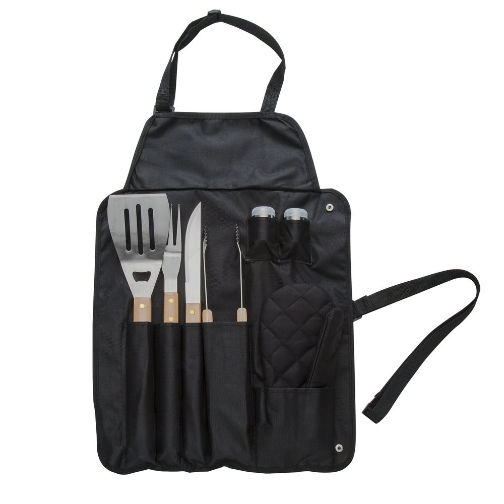 Kit Churrasco Personalizado Estojo de Nylon 8 Peças X05184 Brinde Personalizado