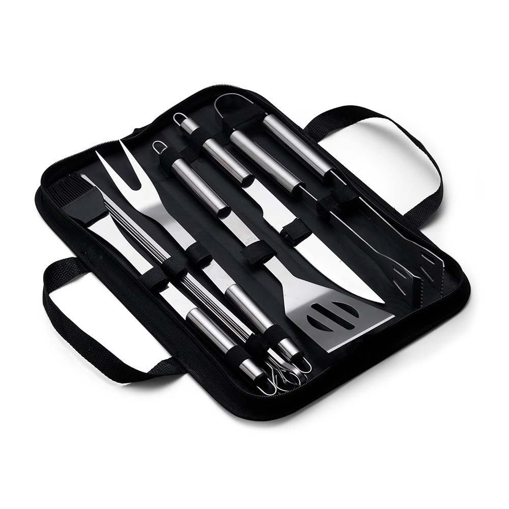 Kit Churrasco Personalizado Estojo de Nylon 9 Peças X09018 Brindes Personalizados