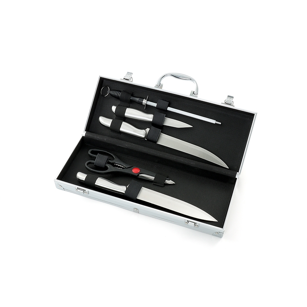 Kit Churrasco Personalizado Maleta com Revestimento 5 Peças X01345 Brindes Personalizados
