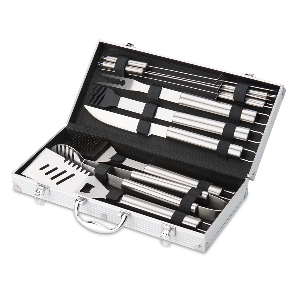 Kit Churrasco Personalizado Maleta de Alumínio 10 Peças X01346 Brindes Personalizados