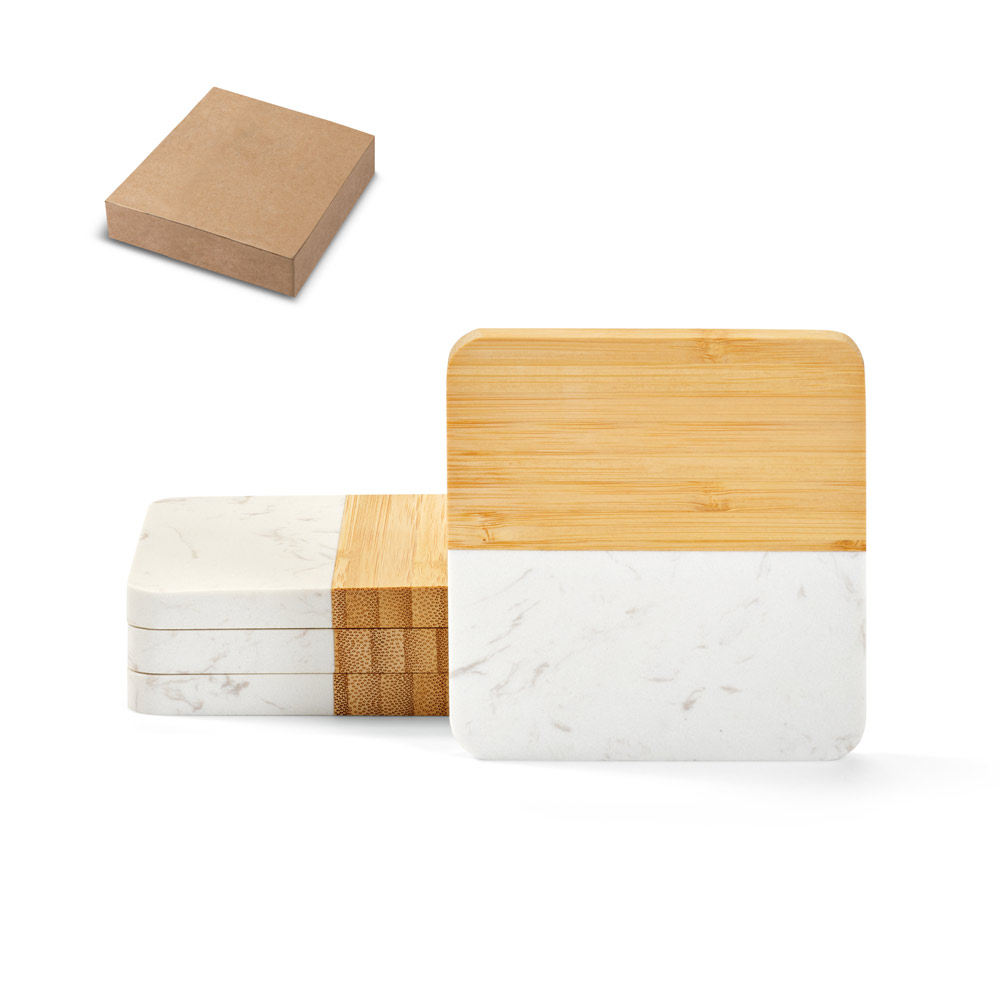 Kit Copo Personalizado Bambu 4 Itens SP94338 Brindes Personalizados