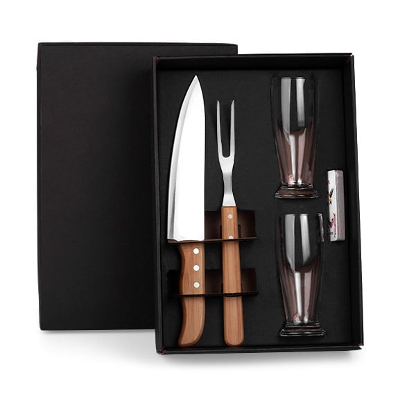 Kit Copo E Acessórios 5 Peças SMKT-9040W Brinde Personalizado