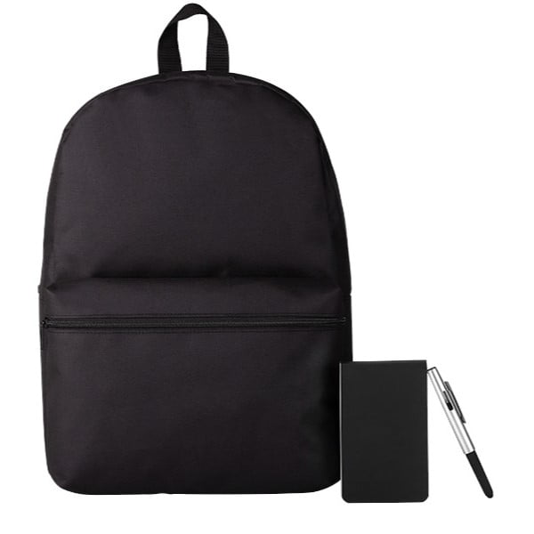 Kit Escritório 3 Peças Com Mochila em Poliéster SMKT-90260 Brinde Personalizado