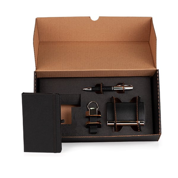 Kit Escritório 4 Peças Porta-Cartão SMKT-90219 Brinde Personalizado