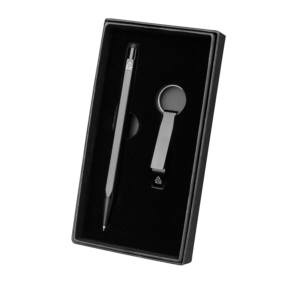 Kit Escritório Personalizado Caneta e Chaveiro ASICJ110 Brinde Personalizado