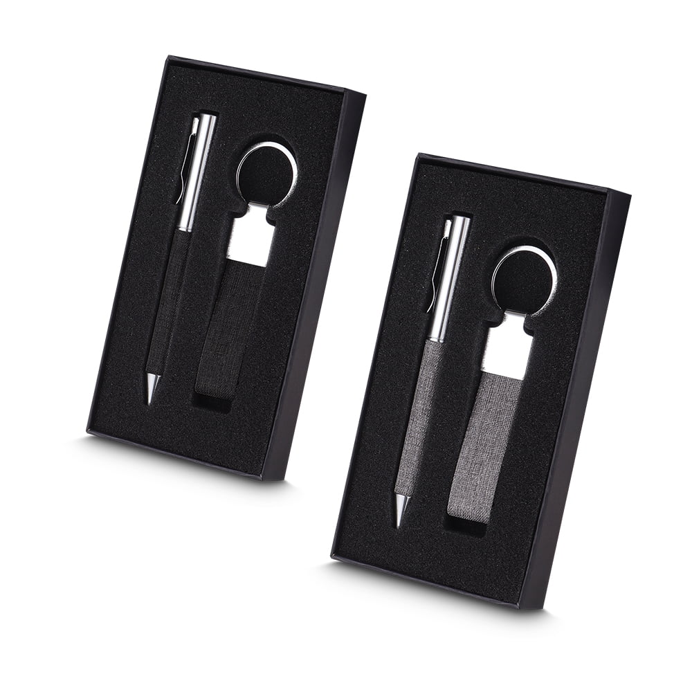 Kit Escritório Personalizado Metal 2 Itens ASIJ100 Brindes Personalizados