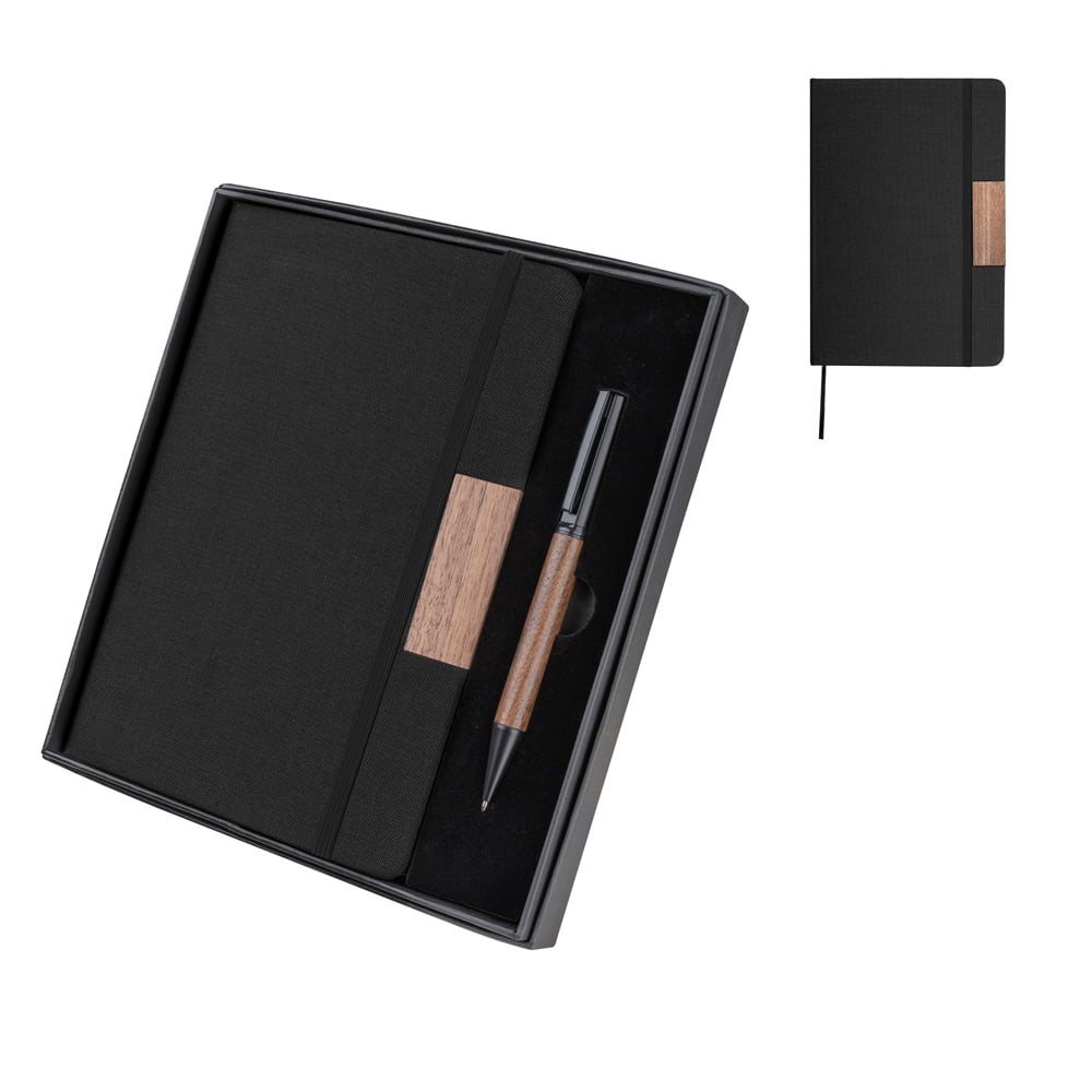 Kit Executivo Personalizado Caderno e Caneta Metálica ASICJ145