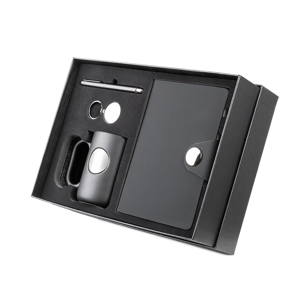 Kit Executivo Personalizado Caderno, Caneca e Caneta Metalica ASICJ400