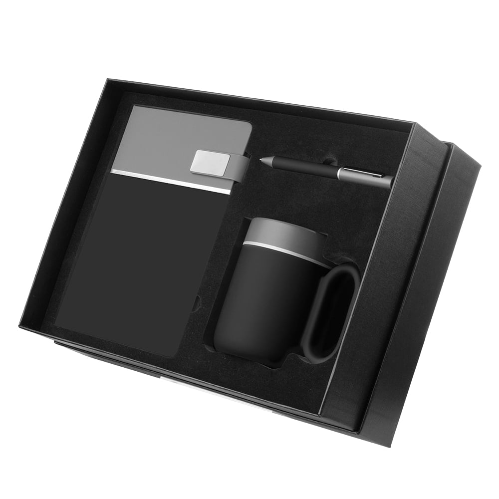Kit Executivo Personalizado Caderno, Caneca e Caneta Metalica ASICJ405