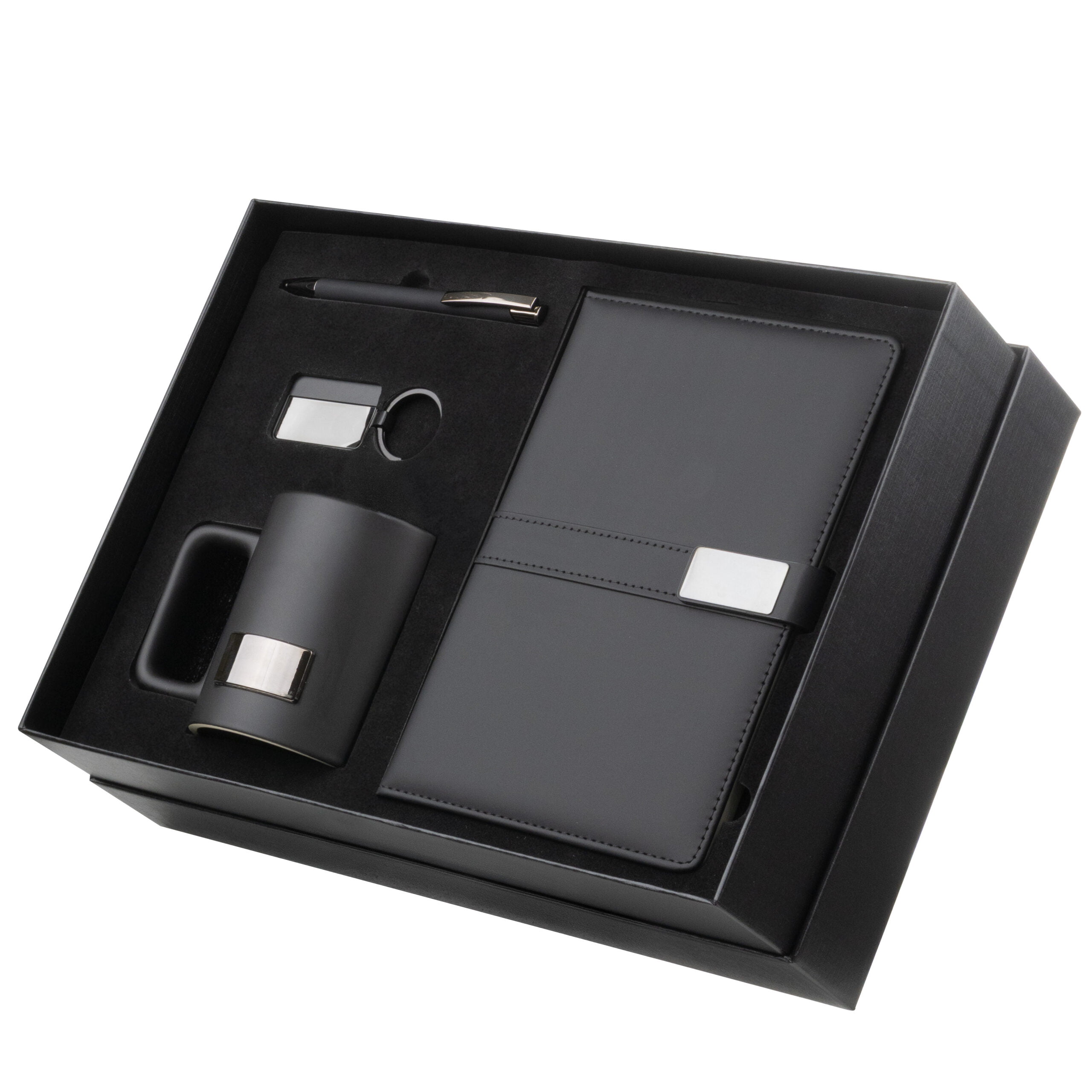 Kit Executivo Personalizado Caderno, Caneca e Caneta Metalica ASICJ415