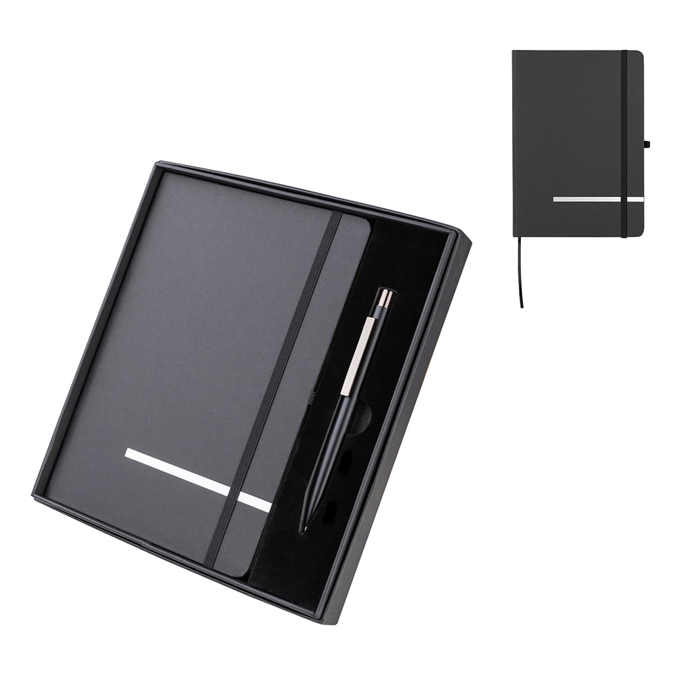 Kit Executivo Personalizado Caderno e Caneta Metálica ASICJ130