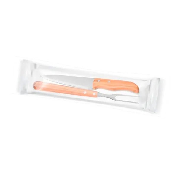 Kit Facas Personalizados Bambu / Madeira / Inox 2 Peças SMKF-90403-EPP Brindes Personalizados