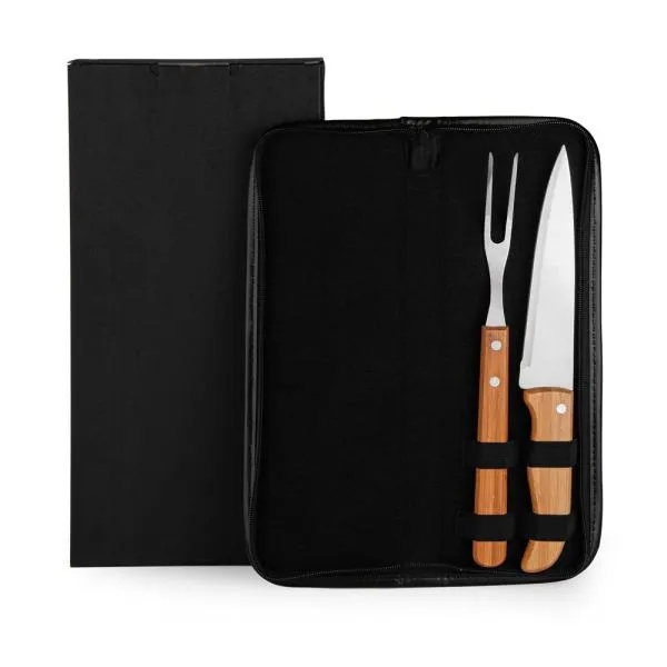 Kit Facas Personalizados Madeira / Inox 3 Peças SMPB-00063 Brindes Personalizados
