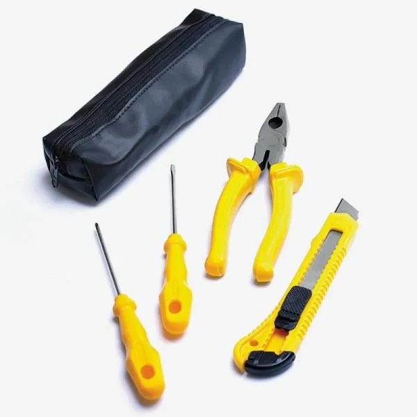 Kit Ferramentas Personalizado Aço Carbono 4 Peças SMFE-00730 Brinde Personalizado