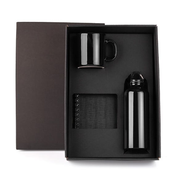 Kit Garrafa Caneta e Caderno 3 Peças SMKT-9042F Brinde Personalizado