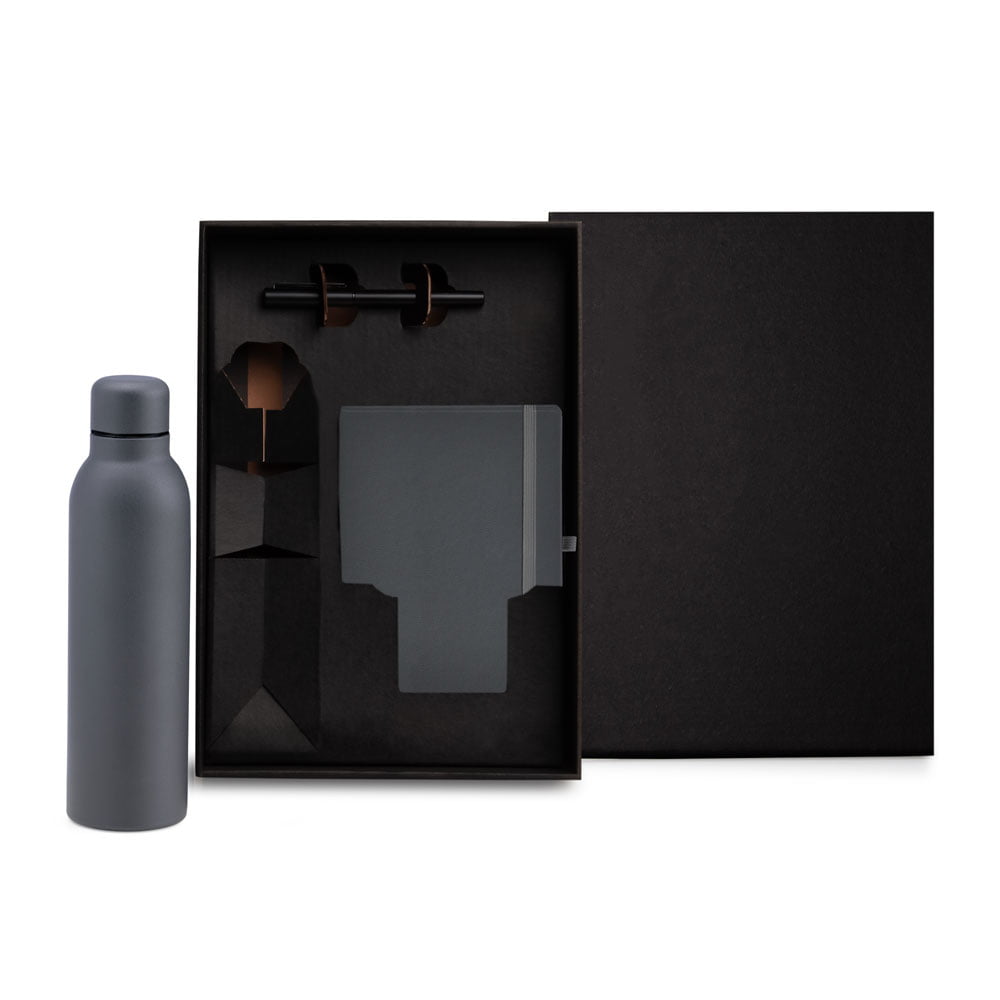 Kit Garrafa e Acessórios Personalizado 3 Peças SMKT-90366 Brindes Personalizado