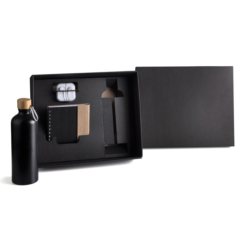 Kit Garrafa e Acessórios Personalizado 4 Peças Fone de Ouvido SMKT-90284 Brindes Personalizado
