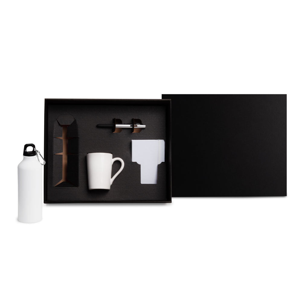 Kit Garrafa e Acessórios Personalizado 4 Peças SMKT-90355 Brindes Personalizado