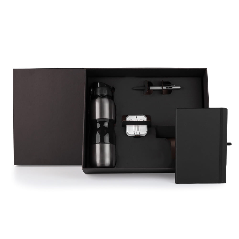 Kit Garrafa e Acessórios Personalizado 4 Peças SMKT-9043H Brinde Personalizado