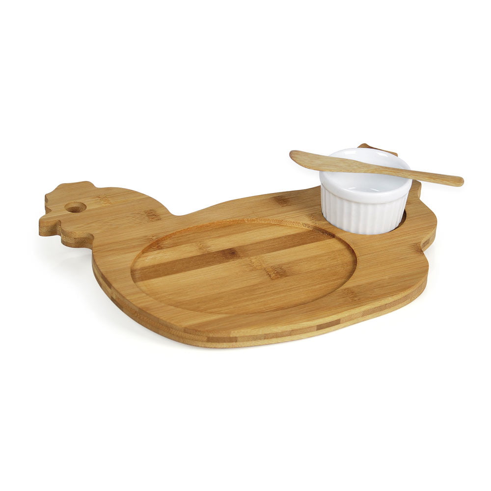 Kit Petisco Personalizado Bambu e Porcelana 3 Peças SMPD-41333 Brindes Personalizados