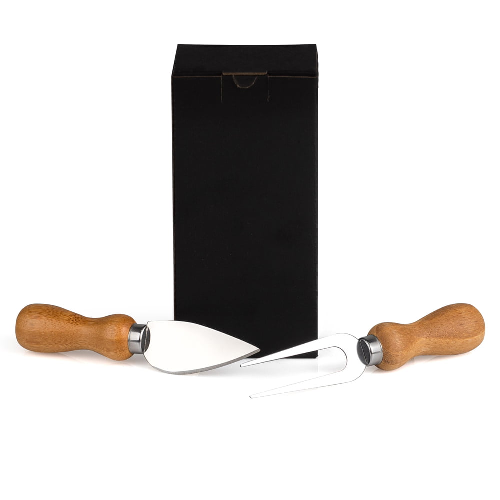 Kit Queijo Personalizado 2 Peças Inox / Bambu SMCJ-00023 Brinde Personalizado