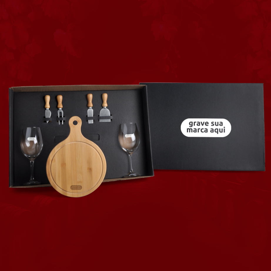 Kit Queijo Personalizado 7 Peças  SMKT-9034S Brindes Personalizados