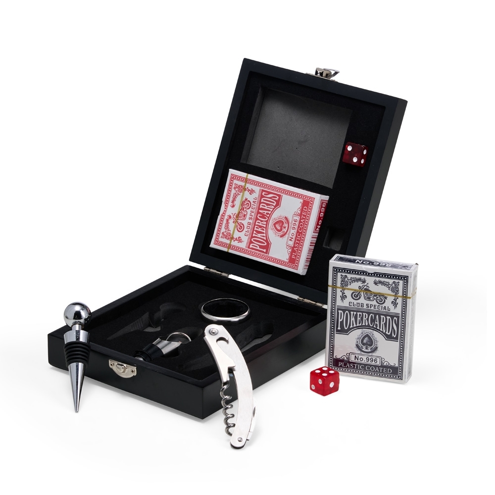 Kit Vinho Personalizado Saca Rolha Bico Condutor Wine Collar Tampa de Bico Jogo Baralho X08128 Brindes Personalizados
