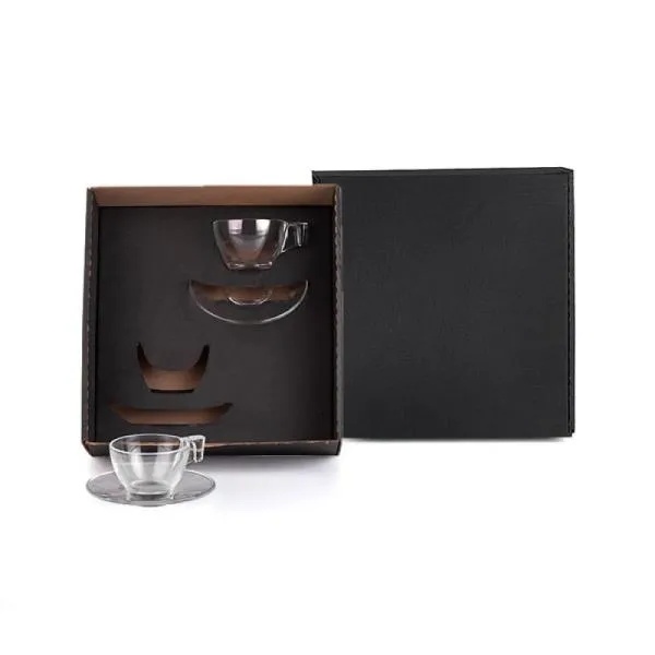 Kit Xícaras Personalizada 90 ML 4 Peças SMCO-03092 Brindes Personalizados