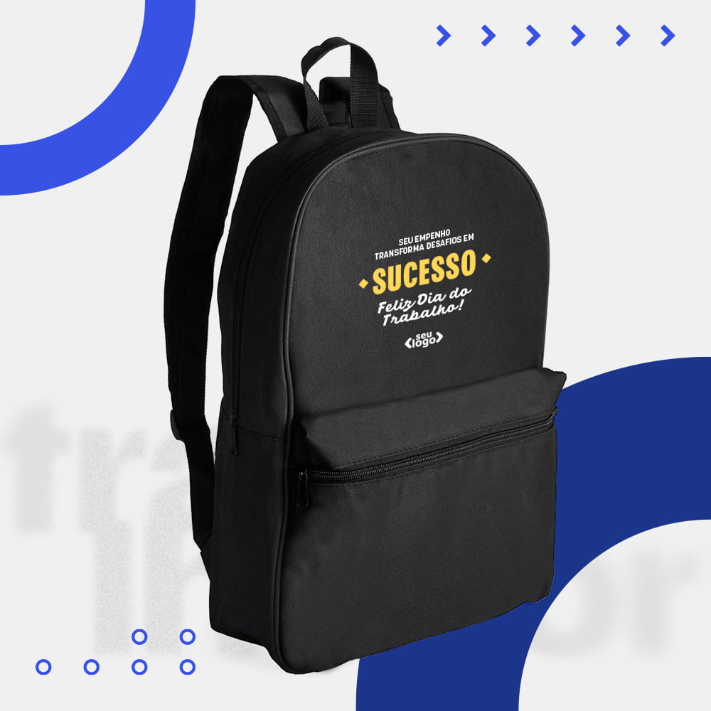 Dia do Trabalho Personalizado Mochila Poliéster 12 Litros SMMA-00571-TRB Brindes Personalizados