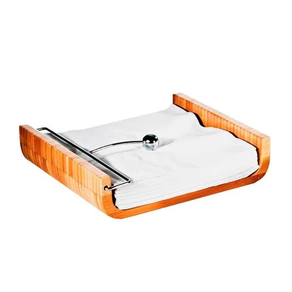 Porta Guardanapos Personalizado Bambu Grande SMGN-01193 Brindes Personalizados