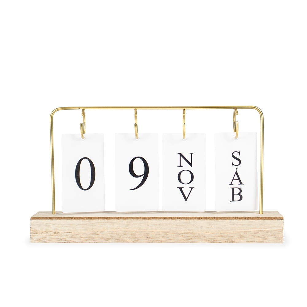 Calendário Personalizado Permanente Bambu X19026 Brindes Personalizados