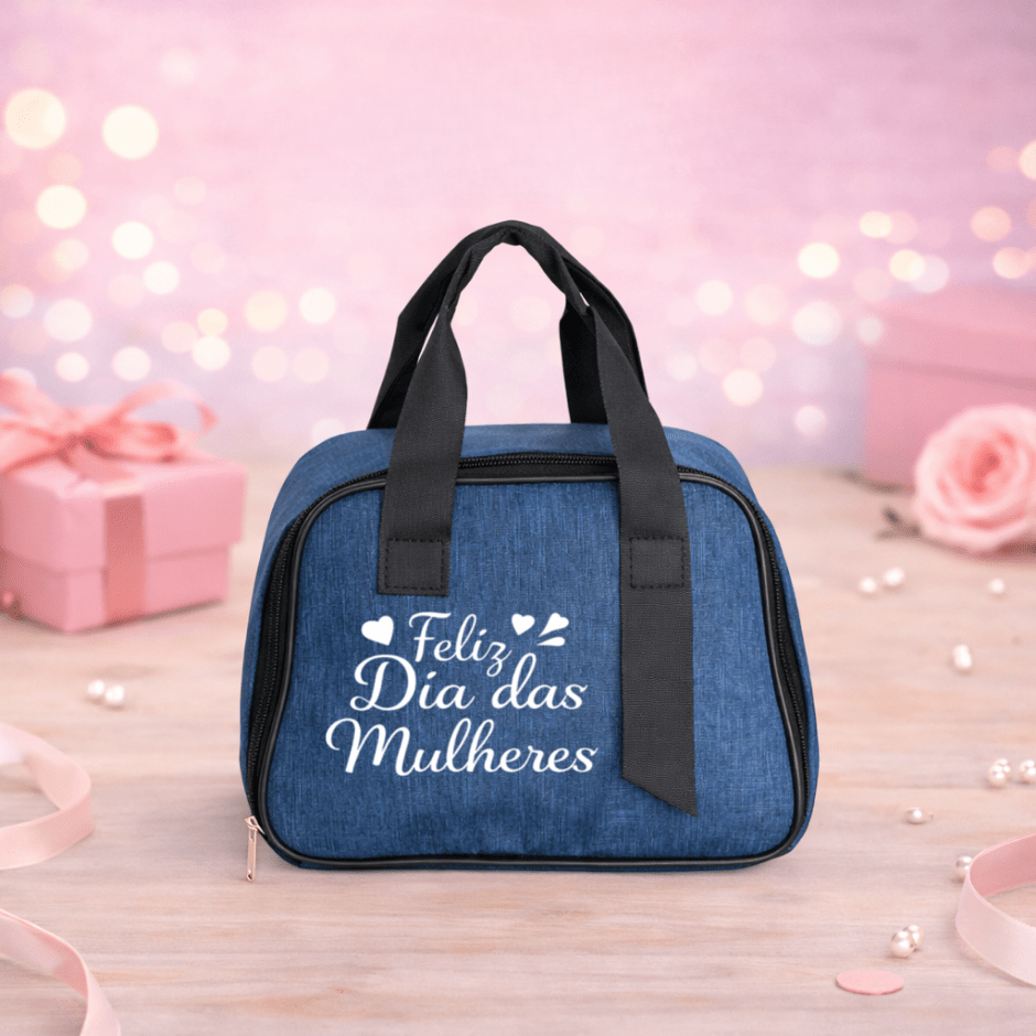 Brinde Dia Das Mulheres Personalizado Bolsa Térmica 7 Litros Oxford  X18955-MULHER Brindes Personalizados