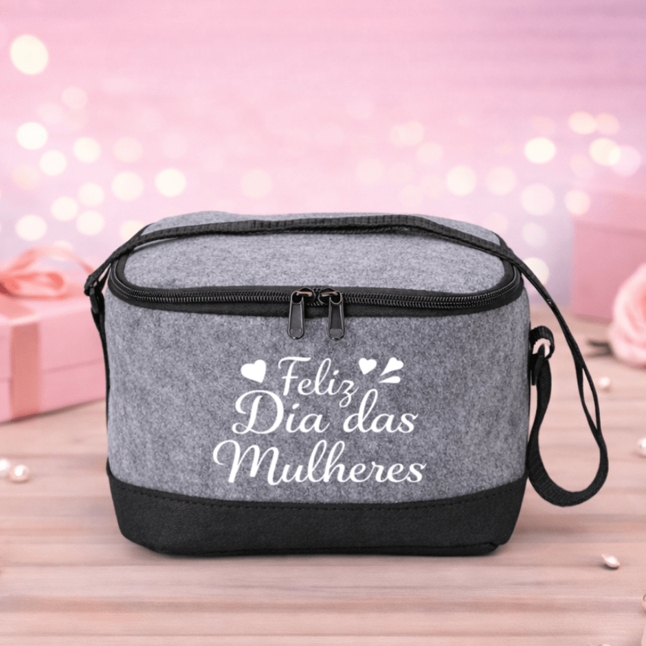 Brinde Dia Das Mulheres Personalizado Bolsa Térmica Feltro 6L X07085-MULHER Brinde Personalizado