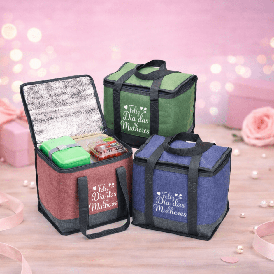 Brinde Dia Das Mulheres Personalizado Bolsa Térmica Poliéster 15L X02596-MULHER Brindes Personalizados