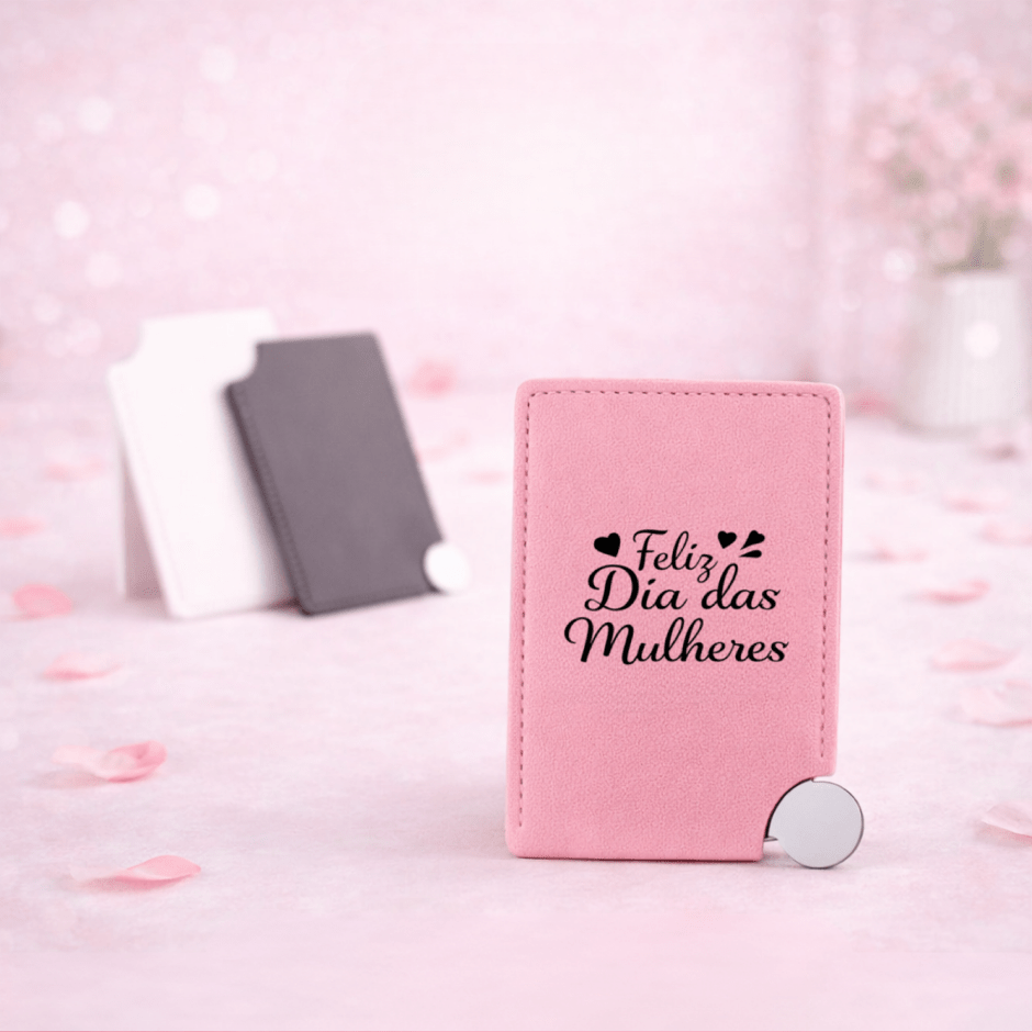 Brinde Dia Das Mulheres Personalizado Espelho Aço Inox X06059-MULHER Brindes Personalizados