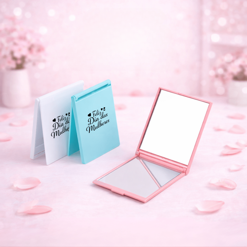 Brinde Dia Das Mulheres Personalizado Espelho Plástico Quadrado X06036-MULHER Brindes Personalizados