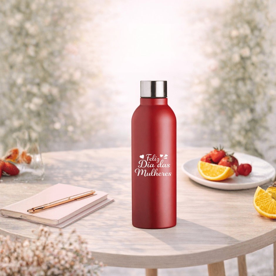 Brinde Dia Das Mulheres Personalizado Garrafa Inox 800ML X18726I-MULHER Brindes Personalizados