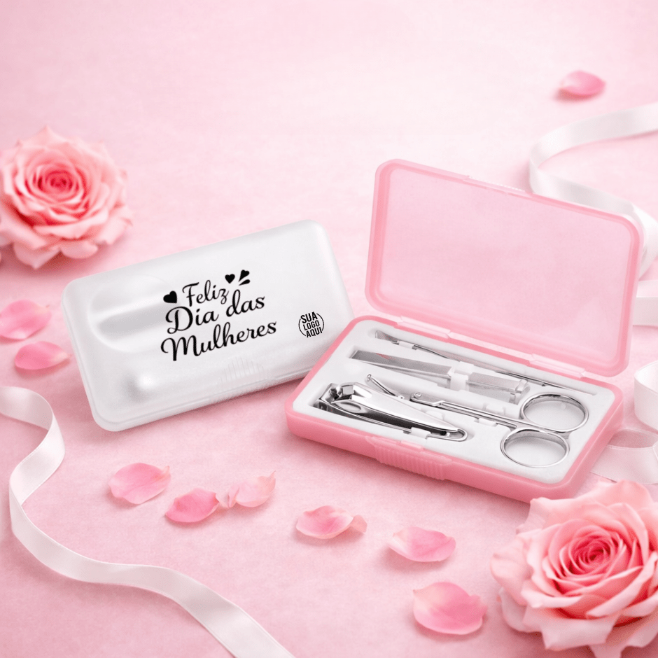 Brinde Dia Das Mulheres Personalizado Kit Manicure 4 Peças SP94843-MULHER Brindes Personalizados