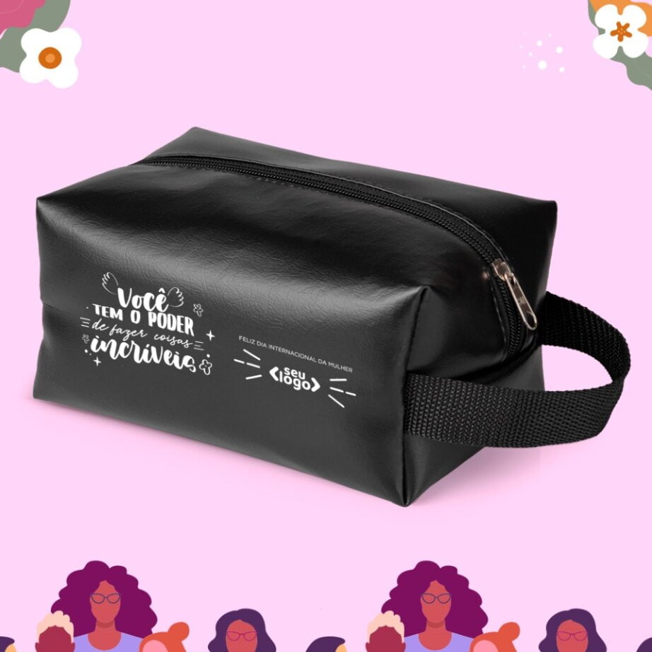 Brinde Dia Das Mulheres Personalizado Necessaire Meterial Sintético SMMA-09751-MULHER Brinde Personalizado