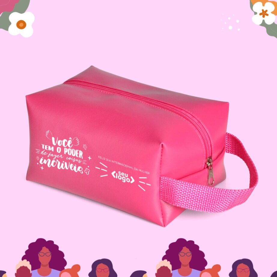Brinde Dia Das Mulheres Personalizado Necessaire Meterial Sintético SMMA-09759-MULHER Brinde Personalizado